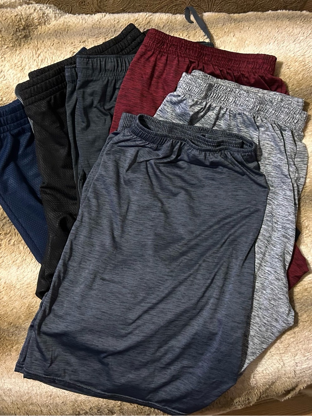 Men's Athletic Shorts Pack - Navy, Black, Gray, Maroon 3XL 50-52